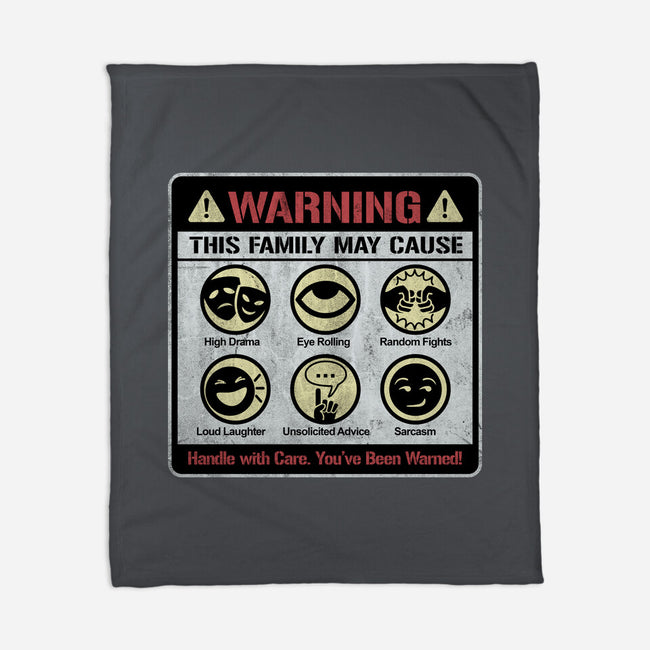 Family Warning-None-Fleece-Blanket-NMdesign