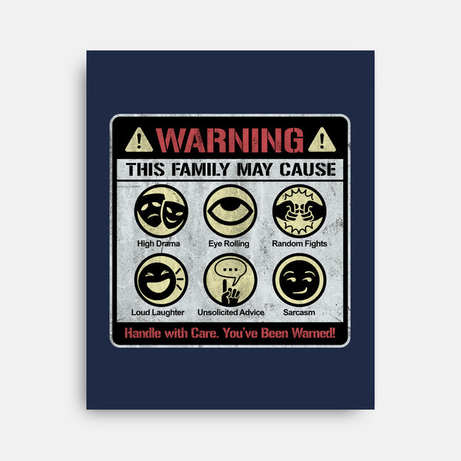 Family Warning-None-Stretched-Canvas-NMdesign