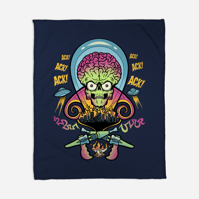 Martian Mayhem-None-Fleece-Blanket-sachpica