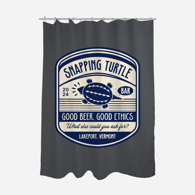 Snapping Turtle Emblem-None-Polyester-Shower Curtain-LAGELANTEE