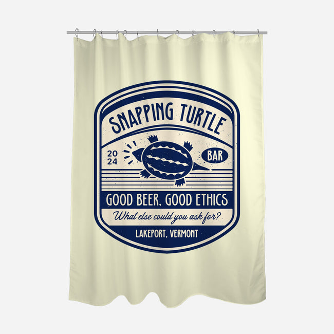 Snapping Turtle Emblem-None-Polyester-Shower Curtain-LAGELANTEE