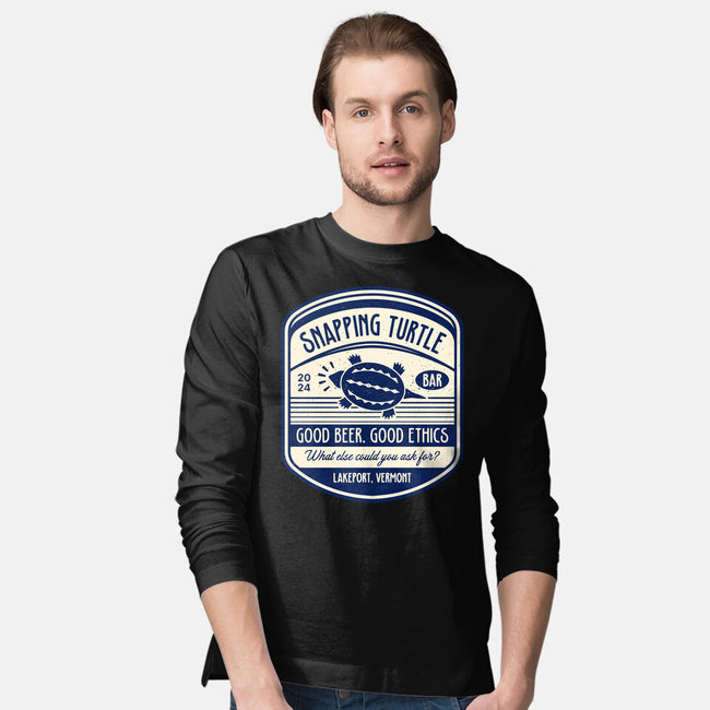 Snapping Turtle Emblem-Mens-Long Sleeved-Tee-LAGELANTEE