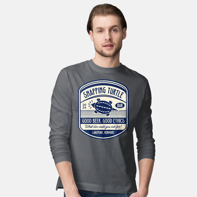 Snapping Turtle Emblem-Mens-Long Sleeved-Tee-LAGELANTEE