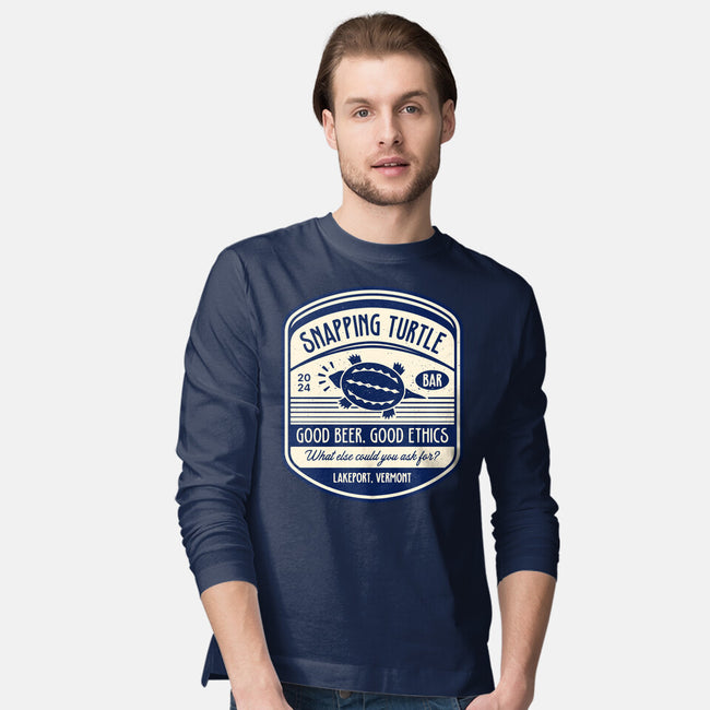 Snapping Turtle Emblem-Mens-Long Sleeved-Tee-LAGELANTEE