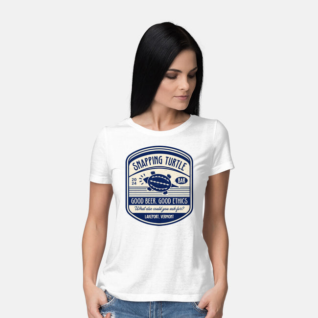 Snapping Turtle Emblem-Womens-Basic-Tee-LAGELANTEE