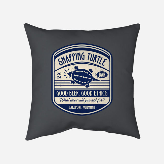 Snapping Turtle Emblem-None-Removable Cover w Insert-Throw Pillow-LAGELANTEE