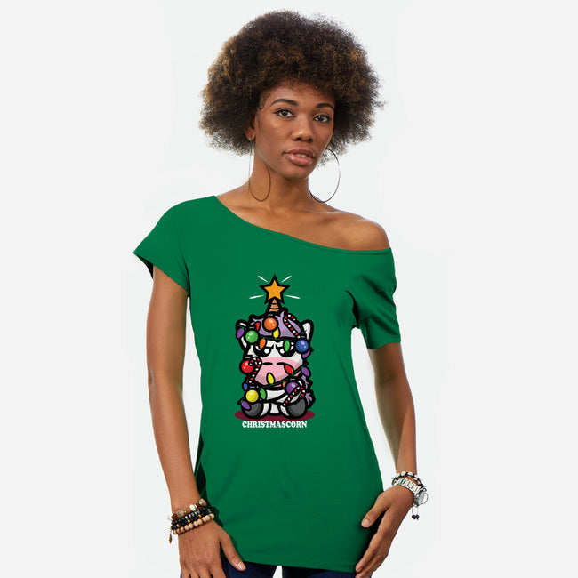 Christmascorn-Womens-Off Shoulder-Tee-jrberger