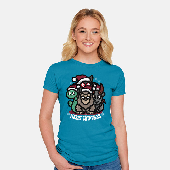 Merry Cryptmas-Womens-Fitted-Tee-jrberger