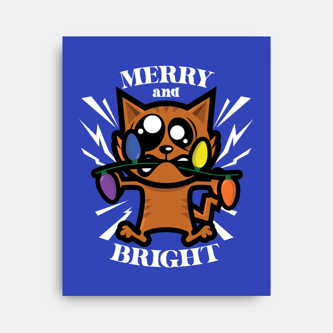 Merry And Bright Cat-None-Stretched-Canvas-jrberger