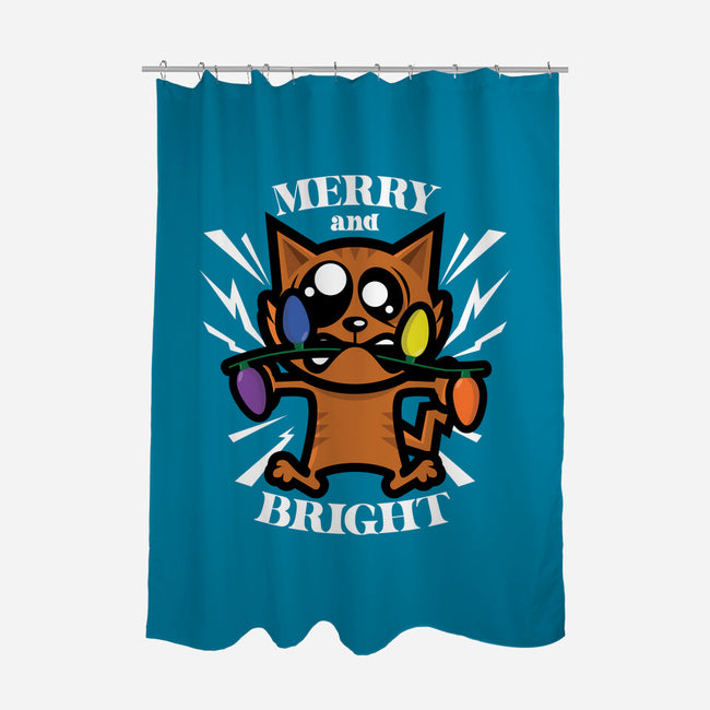 Merry And Bright Cat-None-Polyester-Shower Curtain-jrberger