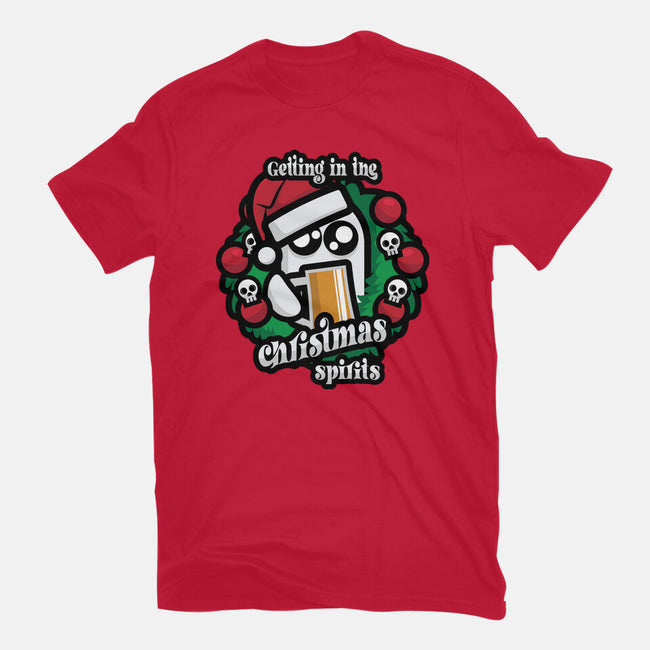 Getting In The Christmas Spirits-Youth-Basic-Tee-jrberger