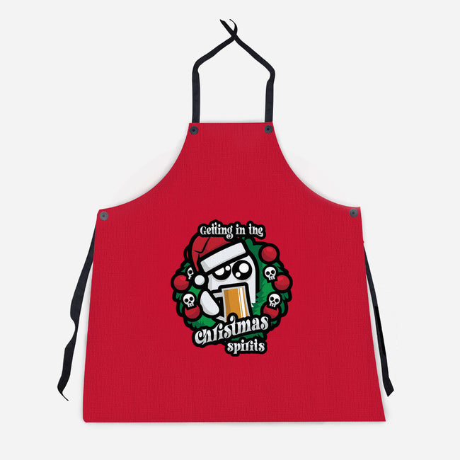 Getting In The Christmas Spirits-Unisex-Kitchen-Apron-jrberger