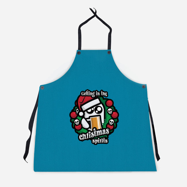 Getting In The Christmas Spirits-Unisex-Kitchen-Apron-jrberger