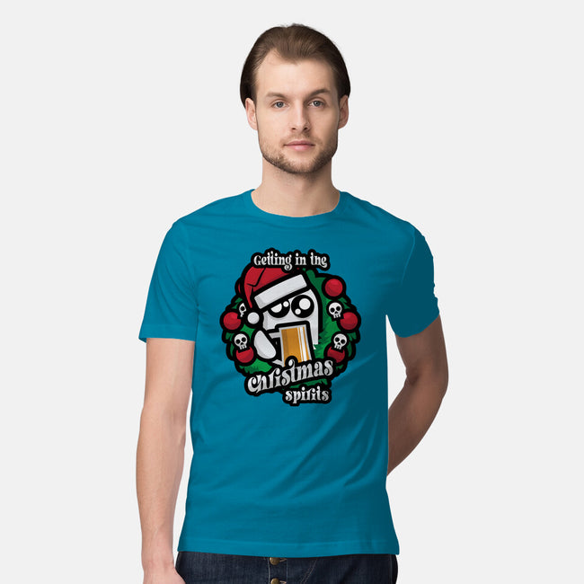 Getting In The Christmas Spirits-Mens-Premium-Tee-jrberger