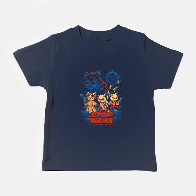 Wars Are Bad For Kittens-Baby-Basic-Tee-worlddominationforcats