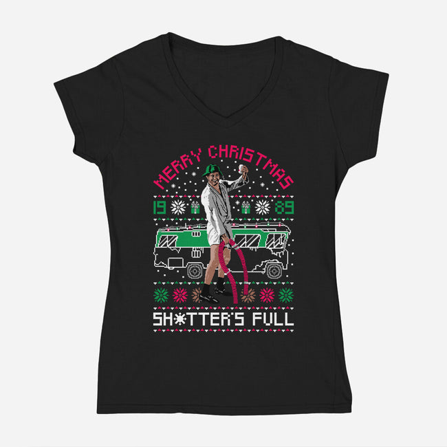 Shtters Full-Womens-V-Neck-Tee-rocketman_art