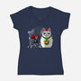 My Neighbor Yokai-Womens-V-Neck-Tee-Andriu