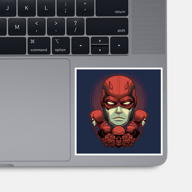 Crimson Devil-None-Glossy-Sticker-Astrobot Invention