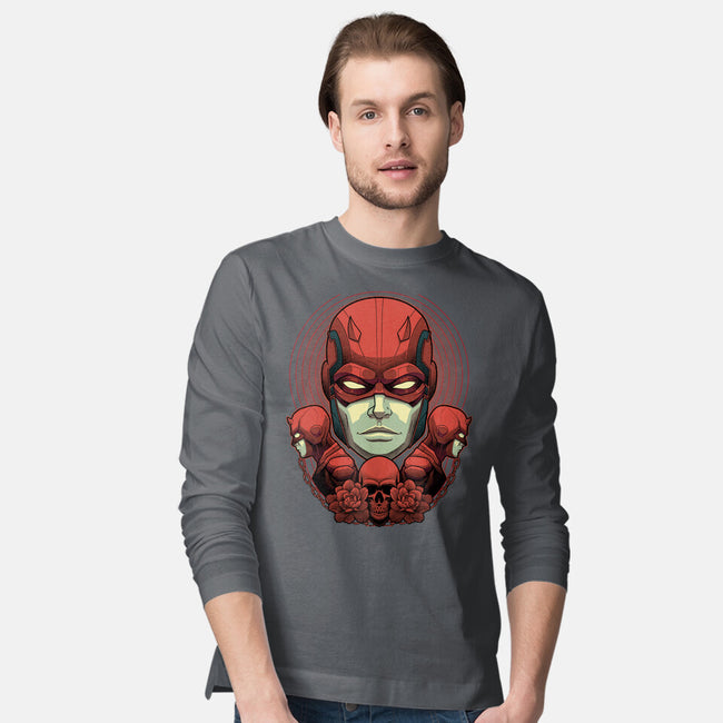 Crimson Devil-Mens-Long Sleeved-Tee-Astrobot Invention