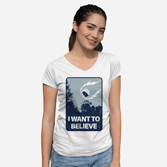 I Believe It-Womens-V-Neck-Tee-se7te