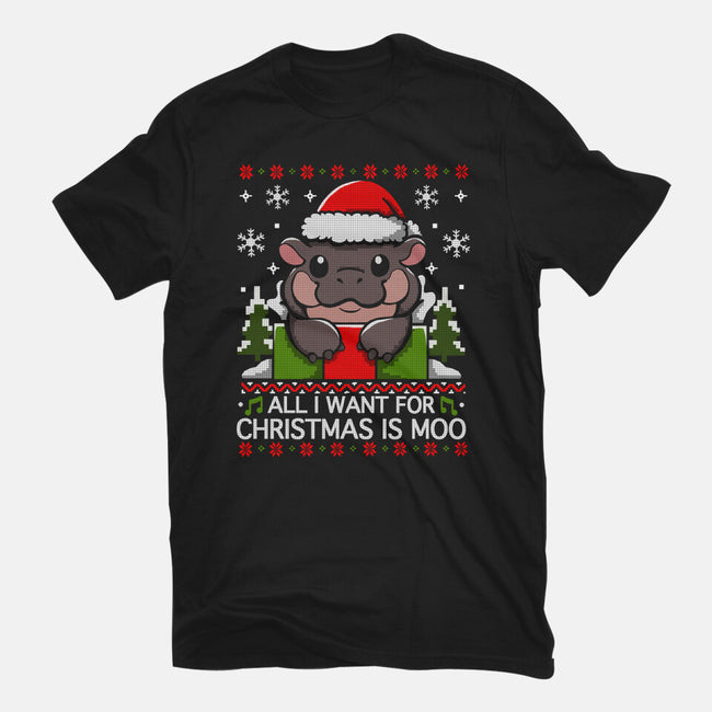 All I want For Christmas Is Moo-Womens-Fitted-Tee-Vallina84