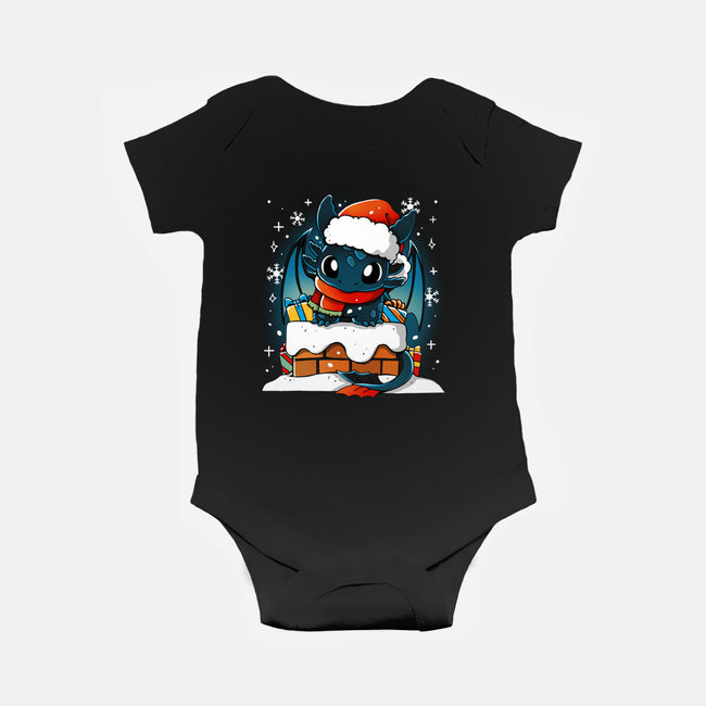 Dragon Santa Claus-Baby-Basic-Onesie-Vallina84