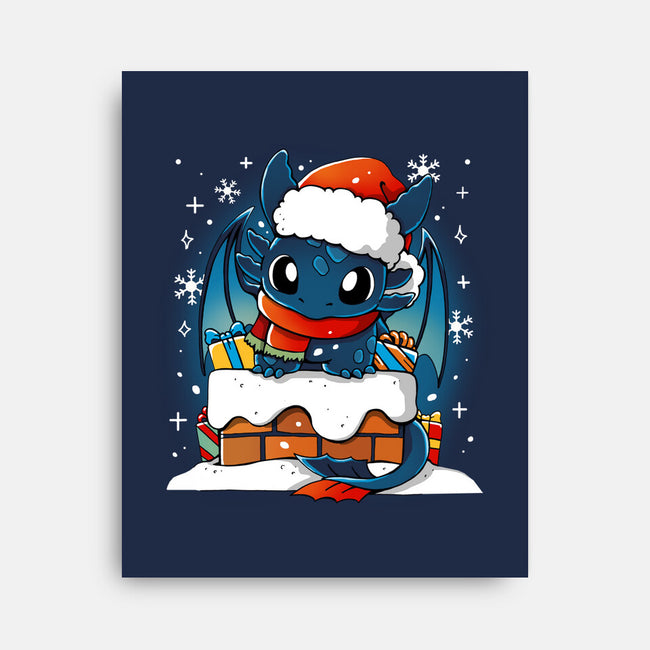 Dragon Santa Claus-None-Stretched-Canvas-Vallina84