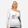 Snoopic And Woodtails-Womens-Off Shoulder-Sweatshirt-naomori