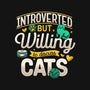 Introverted But Willing To Discuss Cats-None-Stretched-Canvas-Herk Up Tees