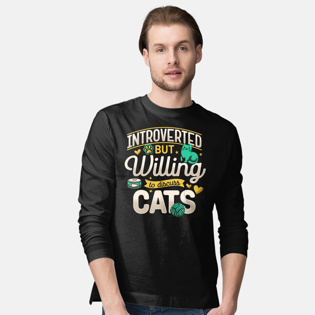 Introverted But Willing To Discuss Cats-Mens-Long Sleeved-Tee-Herk Up Tees