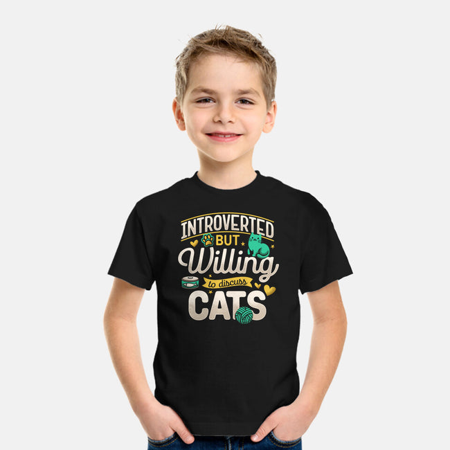 Introverted But Willing To Discuss Cats-Youth-Basic-Tee-Herk Up Tees