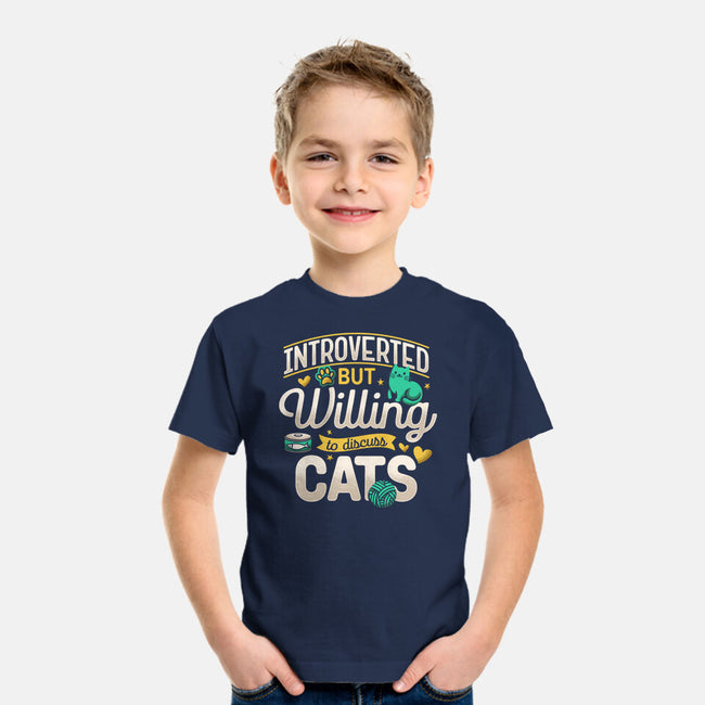 Introverted But Willing To Discuss Cats-Youth-Basic-Tee-Herk Up Tees