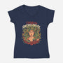 Petrify The Patriarchy-Womens-V-Neck-Tee-eduely