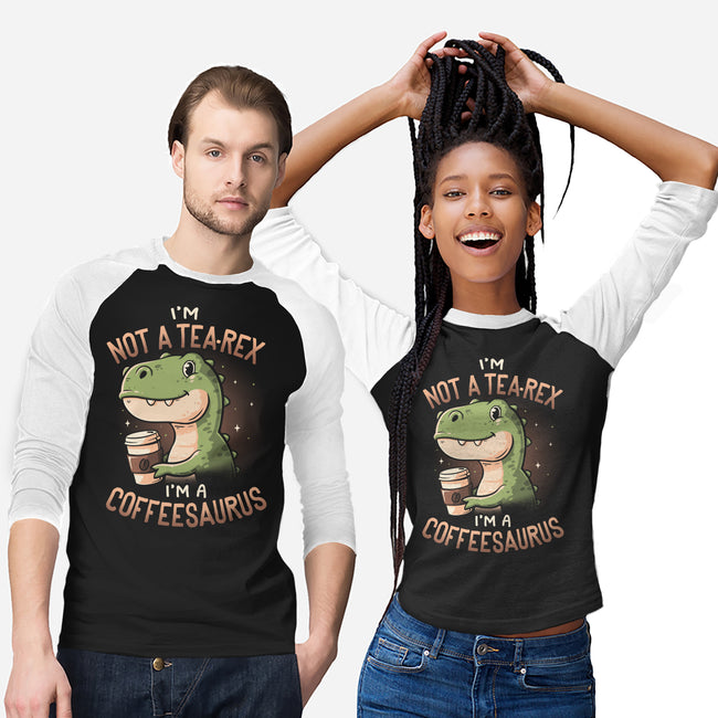 Coffeesaurus-Unisex-Baseball-Tee-koalastudio