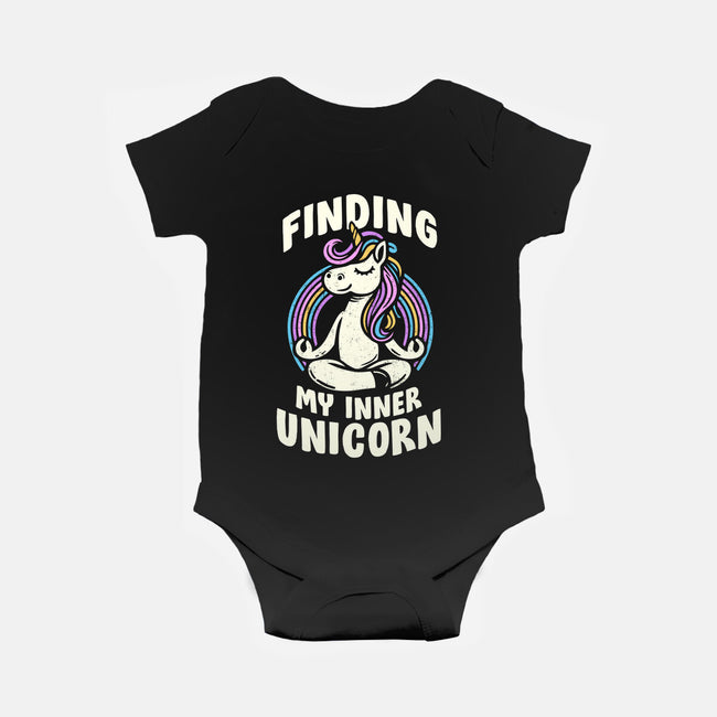 Finding My Inner Unicorn-Baby-Basic-Onesie-koalastudio