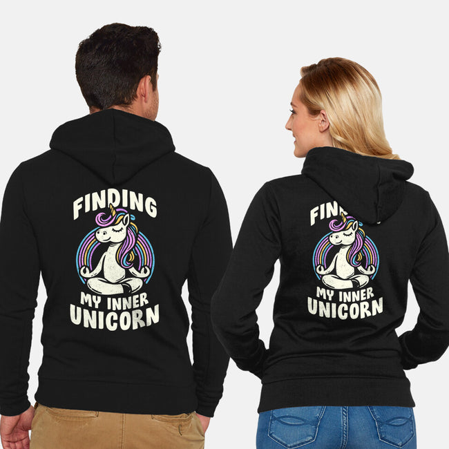 Finding My Inner Unicorn-Unisex-Zip-Up-Sweatshirt-koalastudio