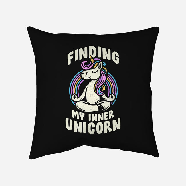 Finding My Inner Unicorn-None-Removable Cover w Insert-Throw Pillow-koalastudio