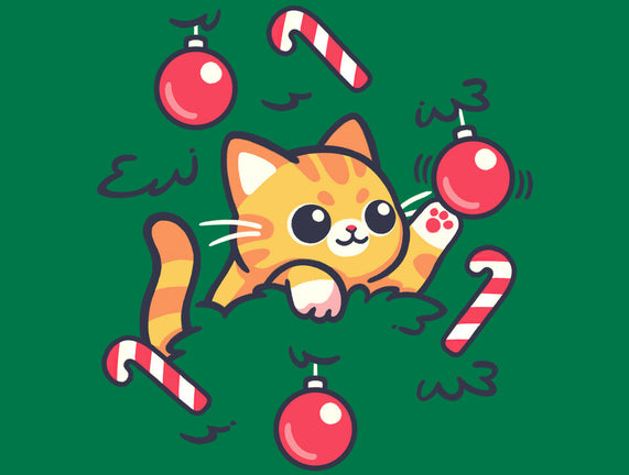 Cat In The Christmas Tree