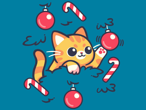 Cat In The Christmas Tree