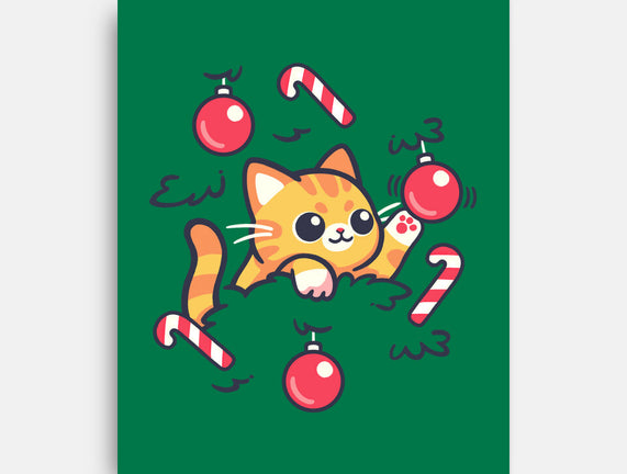 Cat In The Christmas Tree