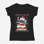 Experimental Santa Claus-Womens-V-Neck-Tee-Vallina84