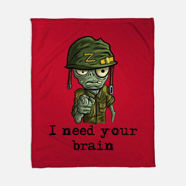 Soldier Zombie-None-Fleece-Blanket-nickzzarto