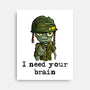 Soldier Zombie-None-Stretched-Canvas-nickzzarto