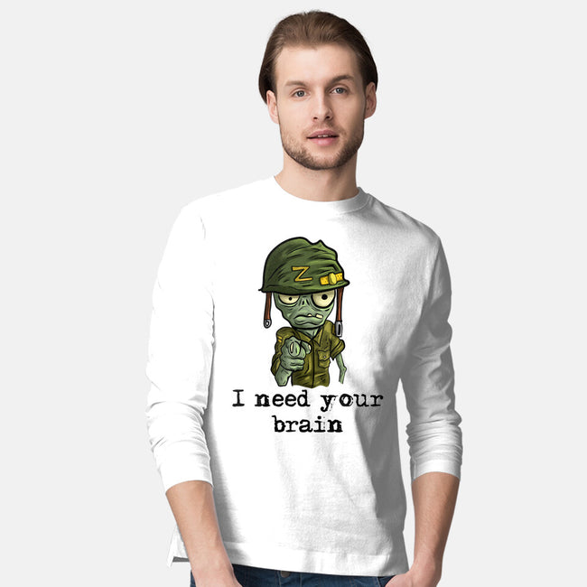 Soldier Zombie-Mens-Long Sleeved-Tee-nickzzarto