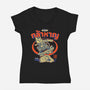 Rad Cat-Womens-V-Neck-Tee-Hafaell