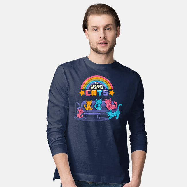 The Amazing World Of Cats-Mens-Long Sleeved-Tee-worlddominationforcats