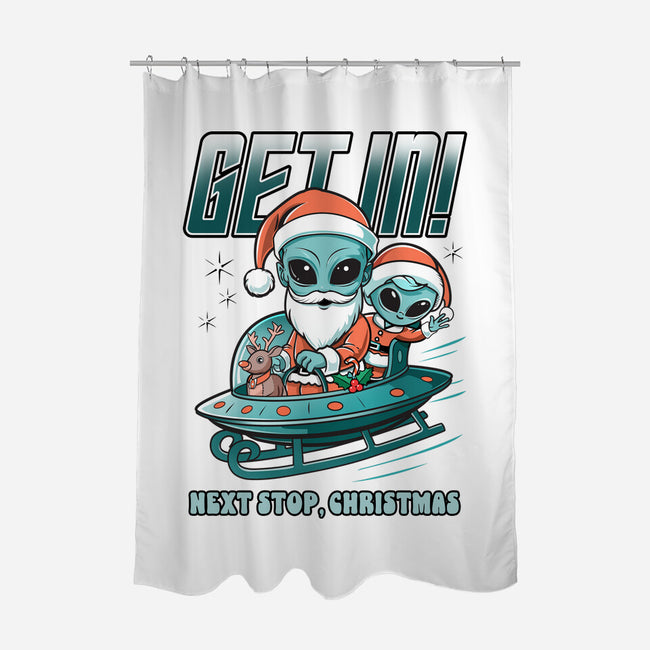 Next Stop Christmas-None-Polyester-Shower Curtain-palmstreet