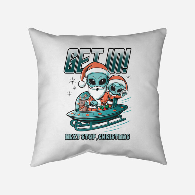 Next Stop Christmas-None-Removable Cover w Insert-Throw Pillow-palmstreet