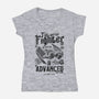 Tie Garage-Womens-V-Neck-Tee-Arinesart