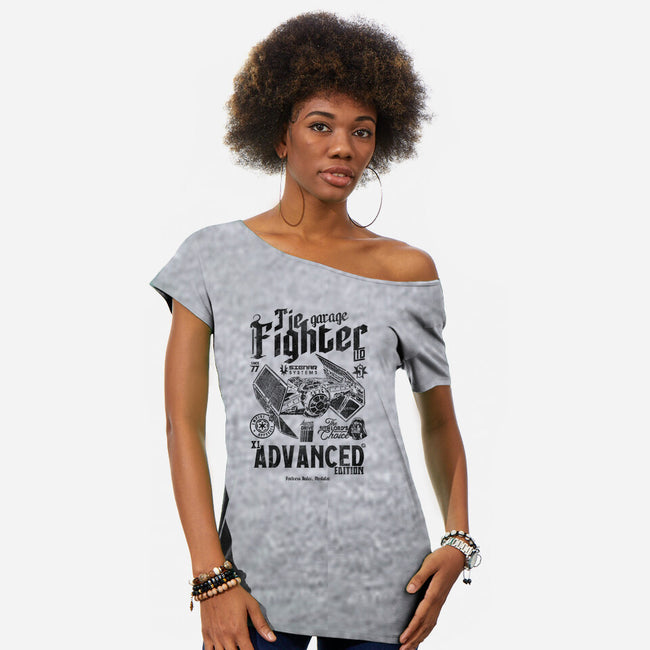 Tie Garage-Womens-Off Shoulder-Tee-Arinesart